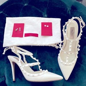 Valentino Garavani Rockstud Ankle Strap Pump